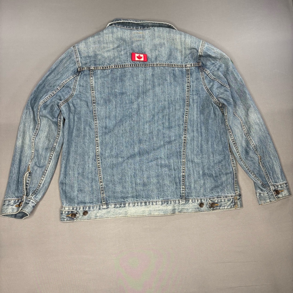Olympics Canada Jacket Mens Extra Large Hudson's Bay Patches Denim 2012 London - Picture 7 of 12